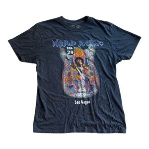 Jimi Hendrix Las Vegas Hard Rock Cafe Sig. Series 29 T- Shirt Gray Size L